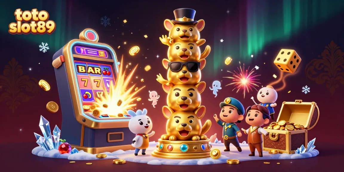 Experience the excitement of toto slot89 with vibrant 3D animation featuring a golden totem and jackpot thrills.