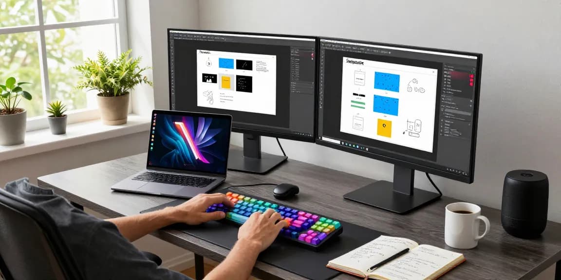 Snipaste官网 user enhancing productivity with software tools in a modern workspace.