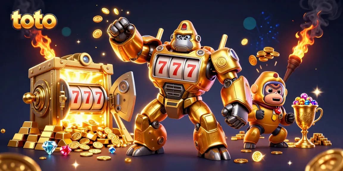 Menangkan jackpots dengan toto melalui gorila emas mekanik di kasino glamor.