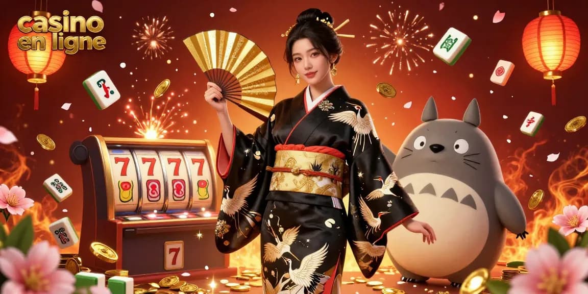 Participez à des expériences de casino en ligne palpitantes avec une scène dynamique mettant en vedette des personnages et des éléments vibrants.