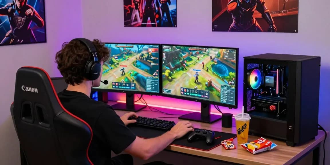 Pengalaman bermain game online JURAGAN77 dengan setup gaming yang menarik.