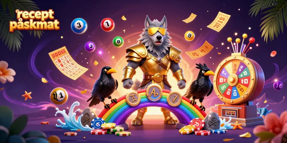Enhance your festive meal with a vibrant recept påskmat-inspired lottery-themed illustration, capturing the excitement of casino gaming.