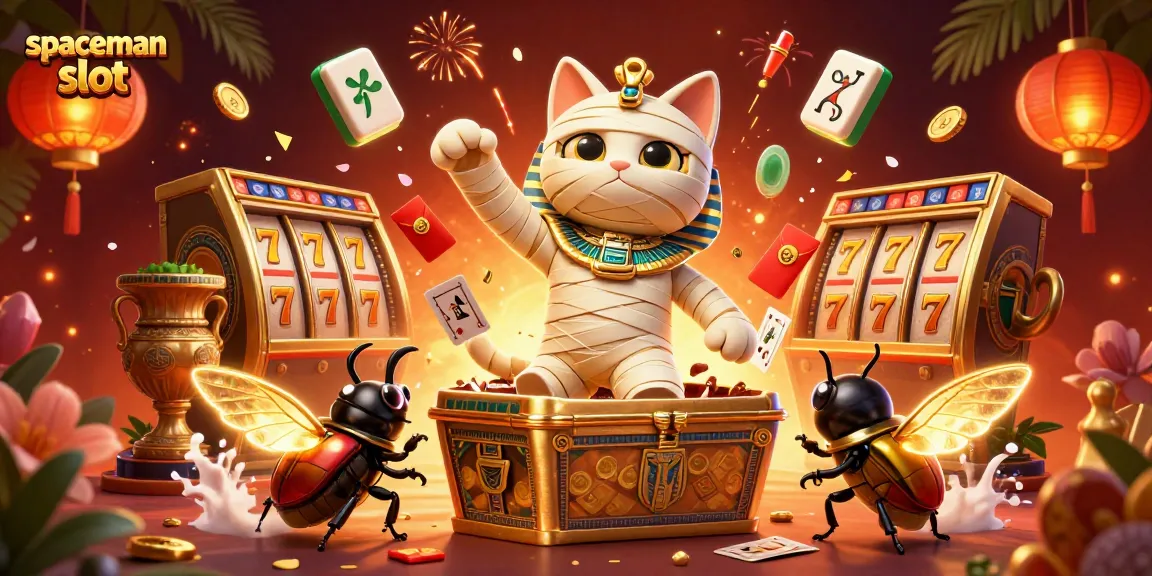 Experience the excitement of spaceman slot in this vibrant casino-themed illustration.