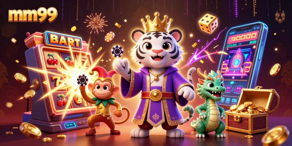 Experience thrilling gameplay with mm99’s exciting casino games featuring vibrant characters.