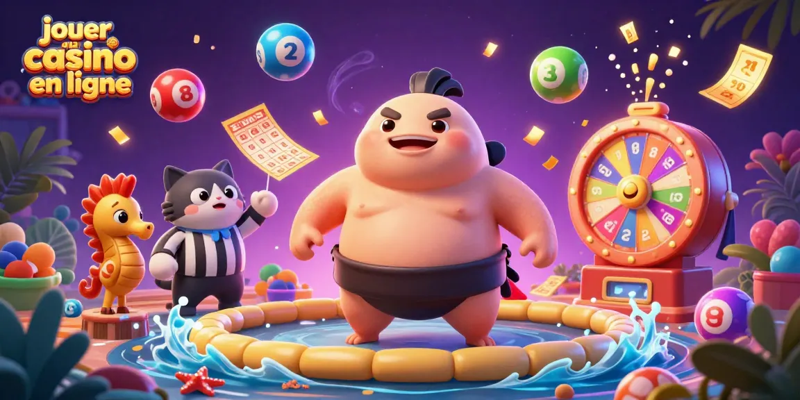 Jouer au casino en ligne avec des personnages animés dans une scène de fête et de gains.