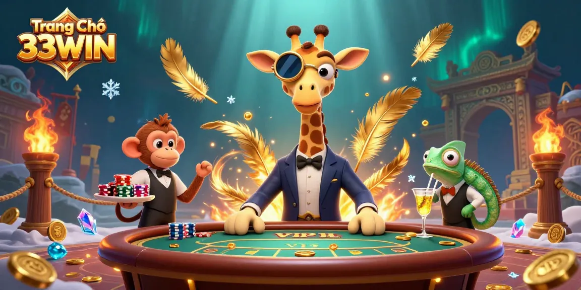 Experience the thrilling world of Trang Chủ 33WIN with stunning 3D casino illustration.