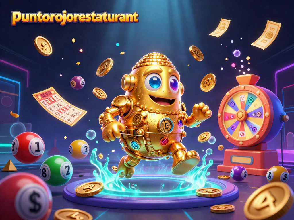Experience the thrill at puntorojorestaurant with our dynamic casino scene featuring vibrant lottery elements.