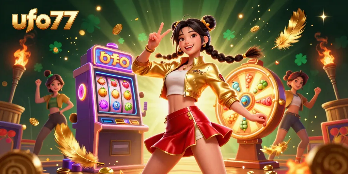 Experience thrilling gameplay with ufo77's vibrant slot machines and energetic characters.