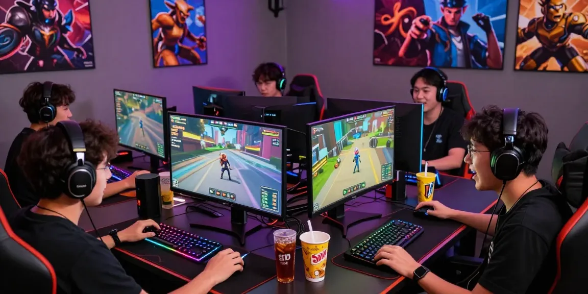 Players immersed in 7meter online gaming experience with vibrant setups.