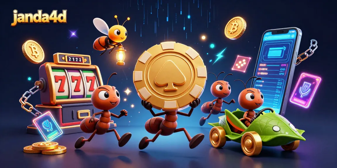 janda4d menghadirkan pengalaman bermain slot yang seru dengan karakter kartun membawa chip emas dan elemen menarik lainnya.