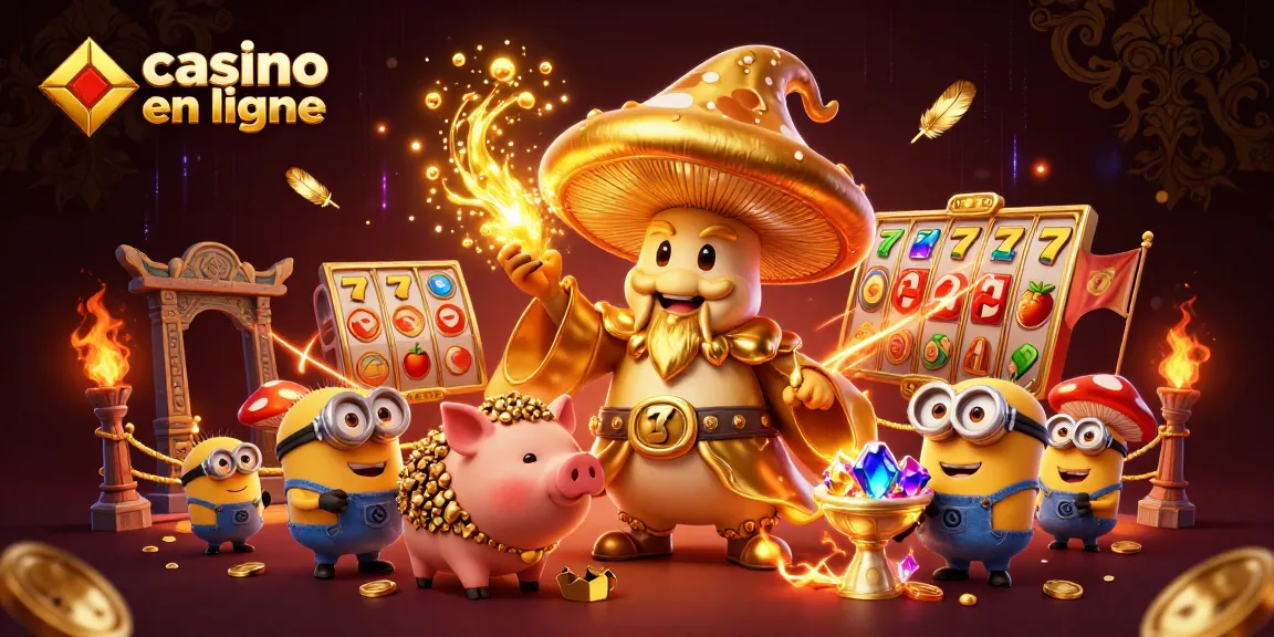 Explorez le casino en ligne avec le sorcier en or et ses trésors scintillants.