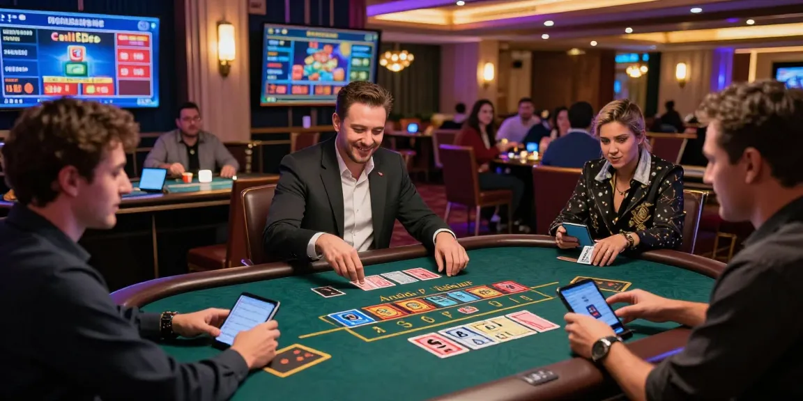 Exciting Andar Bahar online casino scene with live dealer and engaged players.