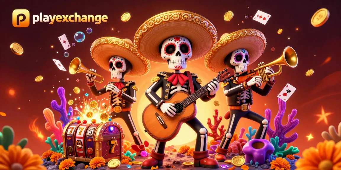 Experience the excitement of playexchange with a vibrant mariachi band amidst slot game winnings.