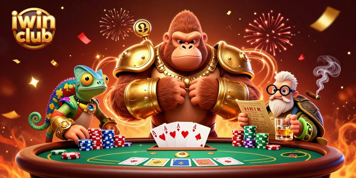 Engage in thrilling gaming activities at iwin club with a dynamic 3D casino scene.