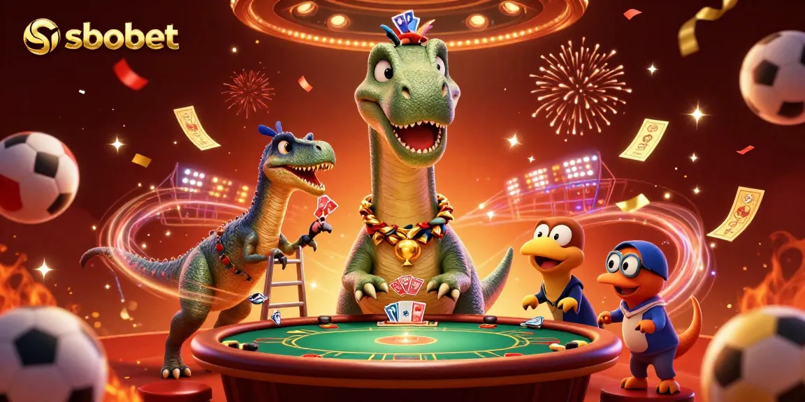 Experience sbobet sports betting excitement with dynamic characters and casino elements in vibrant 3D.