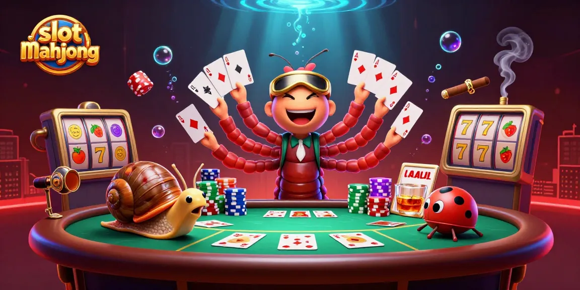 Experience slot mahjong excitement with vibrant casino characters and festive elements.