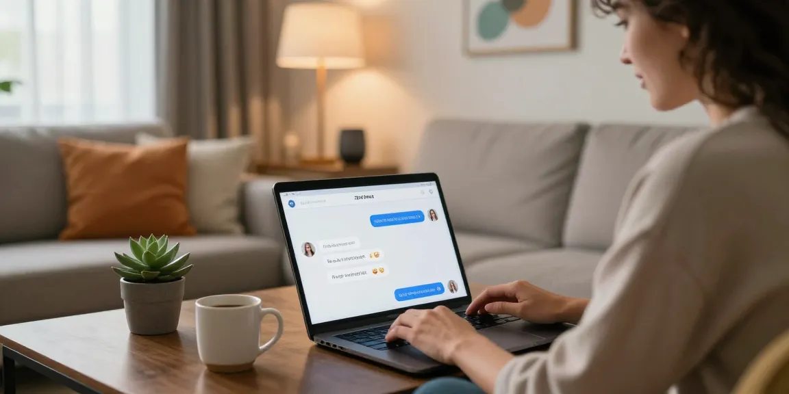 Engaging free ai sex chat conversation displayed in a cozy living room setting