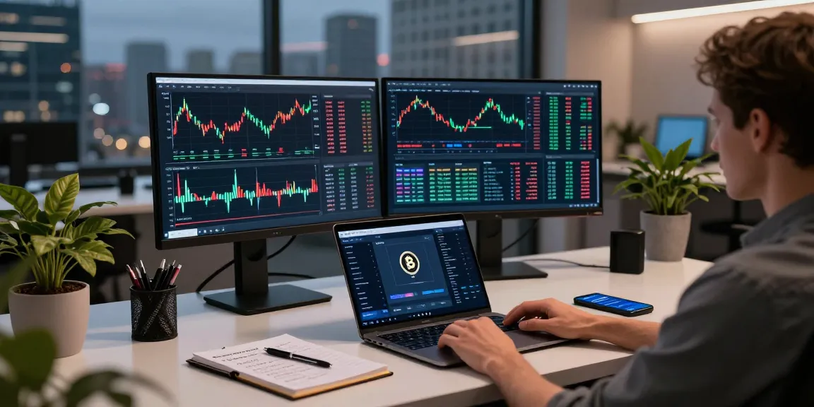 Funexchange platform on a dual-monitor cryptocurrency trading workspace showcasing live sports betting and blockchain analytics.