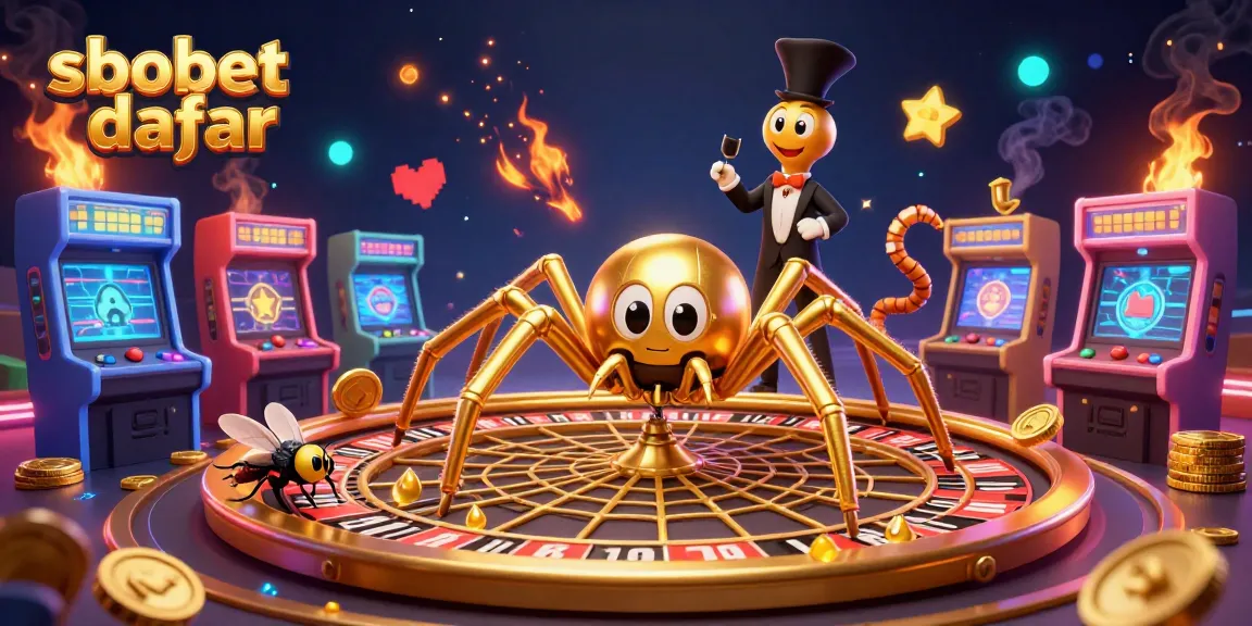 Engage with sbobet daftar betting experience featuring a spider and fly betting scene.