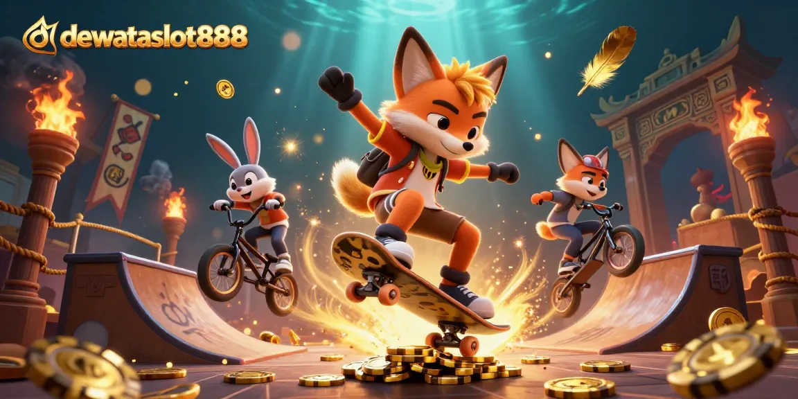 Permainan slot di dewataslot888 dengan slot dan simbol kasino yang menarik