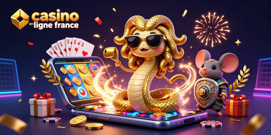 Jouez à des machines à sous sur casino en ligne france avec Medusa et un guerrier souris.