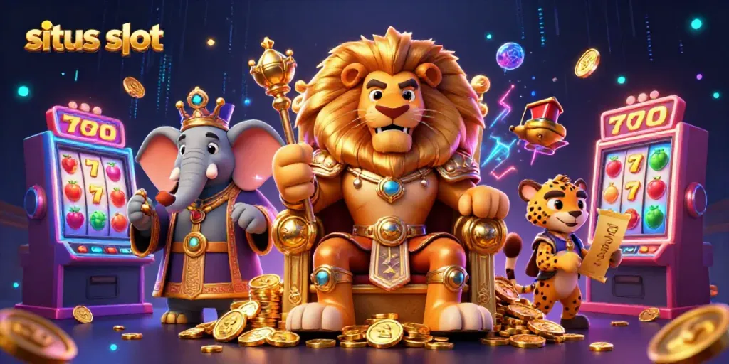 Engage with the thrilling situs slot atmosphere featuring majestic characters and immersive slot machines.