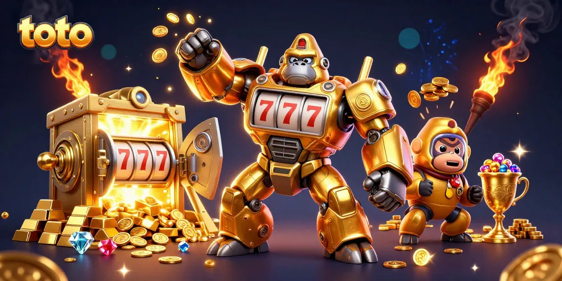 Menangkan jackpots dengan toto melalui gorila emas mekanik di kasino glamor.