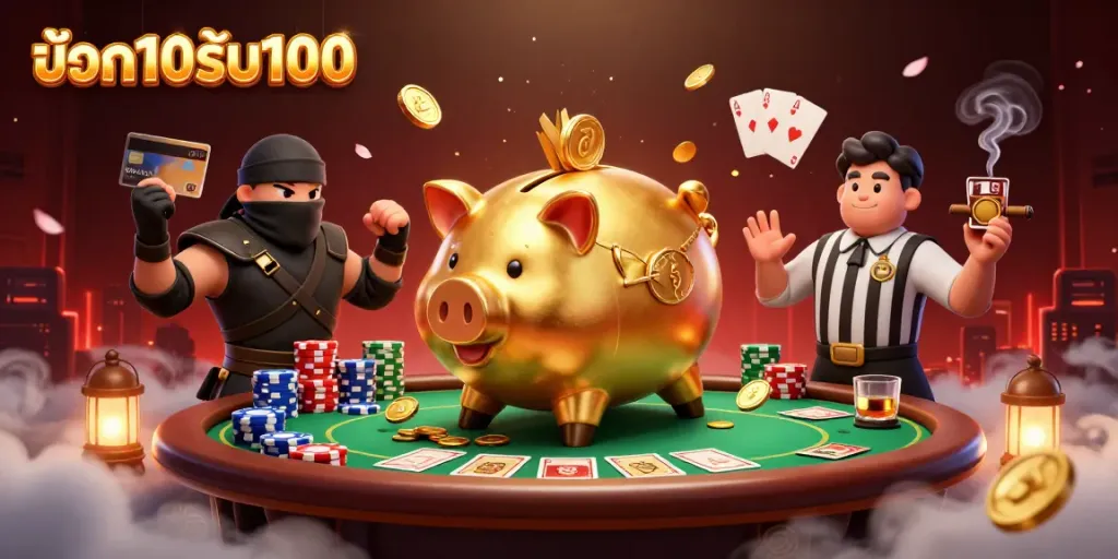 ฝาก10รับ100 โปรโมชั่นคาสิโนออนไลน์ รูปภาพทองในบรรยากาศตื่นเต้น