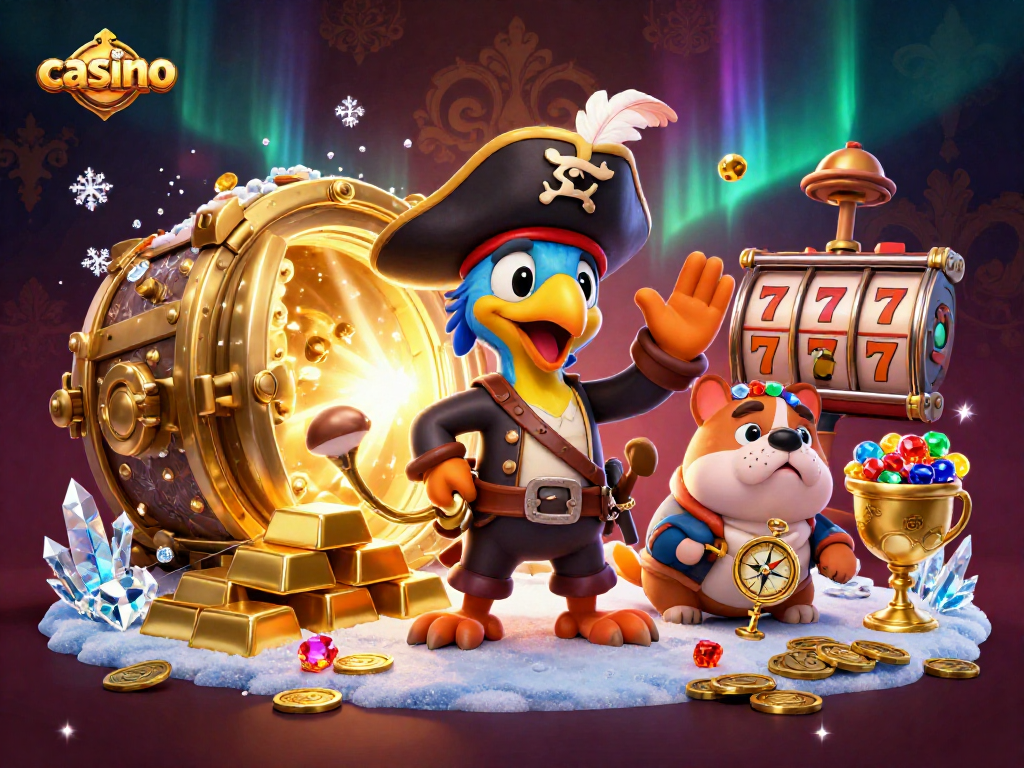 Experience thrilling casino action with vibrant characters and dynamic slot elements.