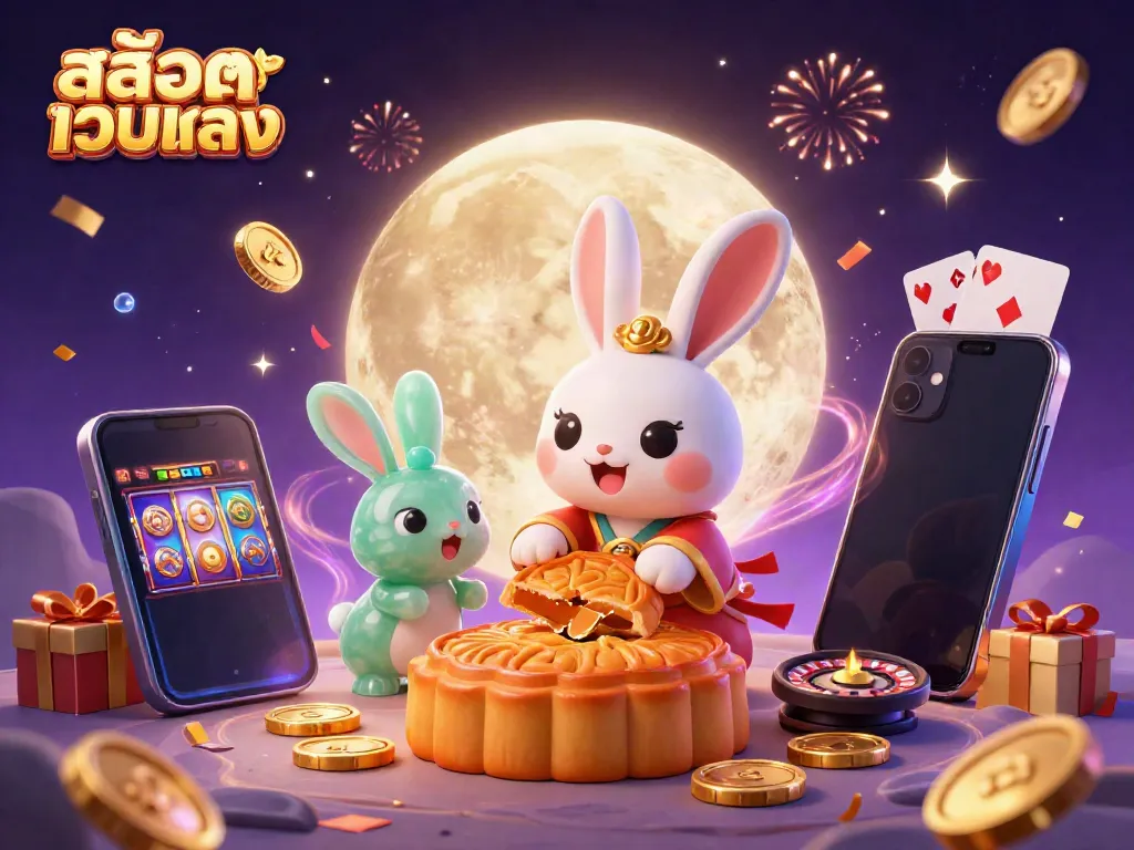 เล่นสล็อตเว็บตรง พร้อม Rabbit ทองทำขนมบนดวงจันทร์เพื่อโชคดี