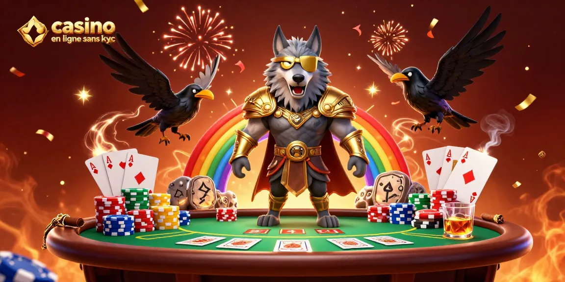 Poker dynamique et festival avec Odin et ses corbeaux, casino en ligne sans KYC en action
