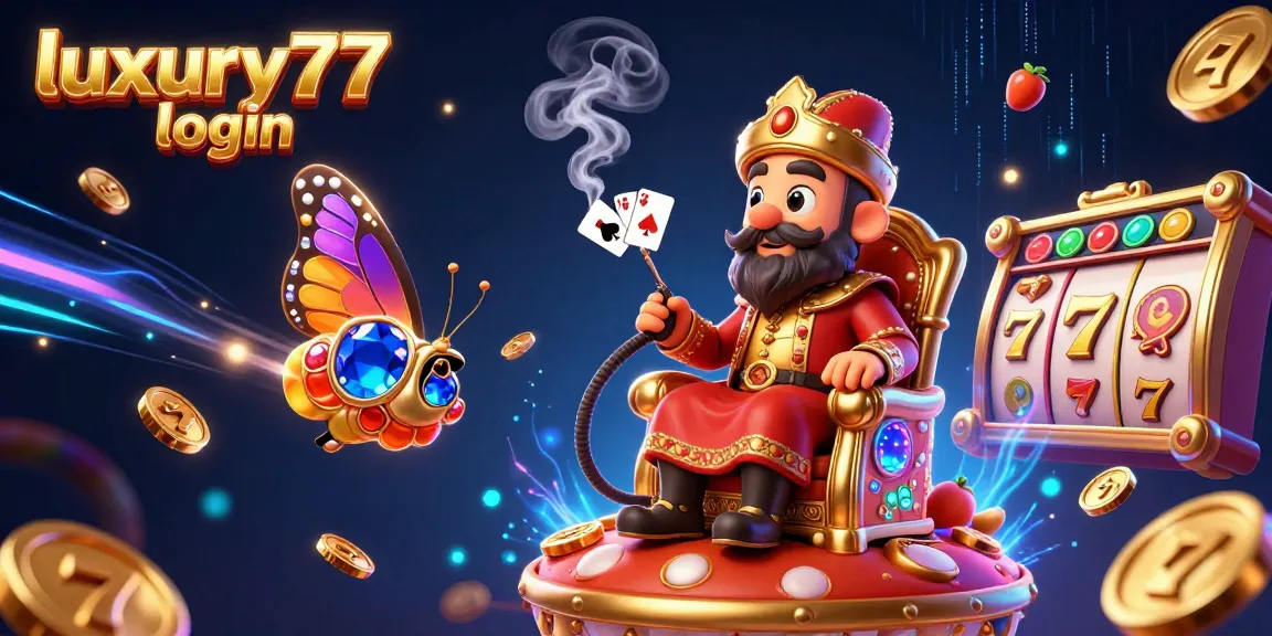 Engage with luxury777 login and explore slots in this vibrant 3D casino illustration.