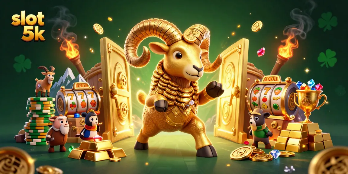 Experience thrilling wins with slot 5k as the golden ram charges through riches and slot reels.