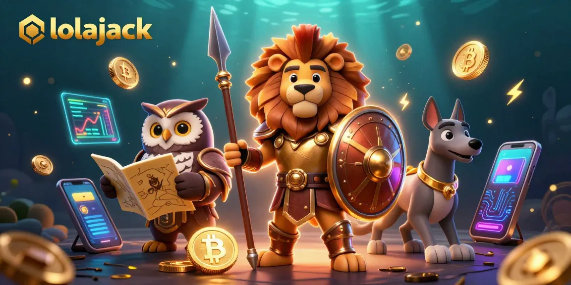 Engage with exciting games at lolajack while exploring dynamic scenes of fortune with crypto elements and vibrant characters.