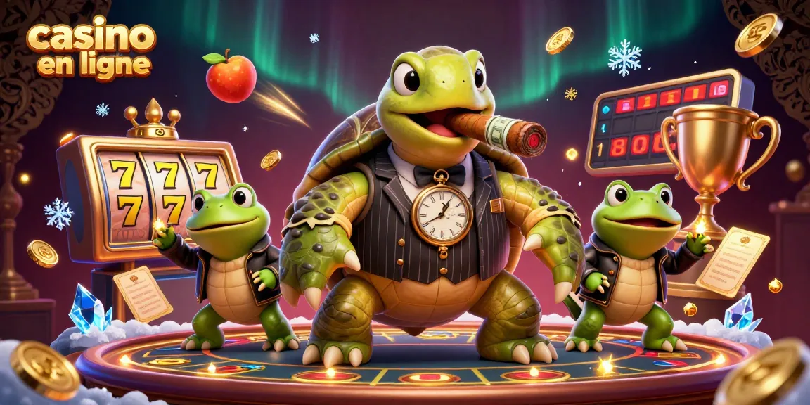Jouez au casino en ligne avec cet univers ludique, incluant des personnages animés et des éléments de jeux captivants.