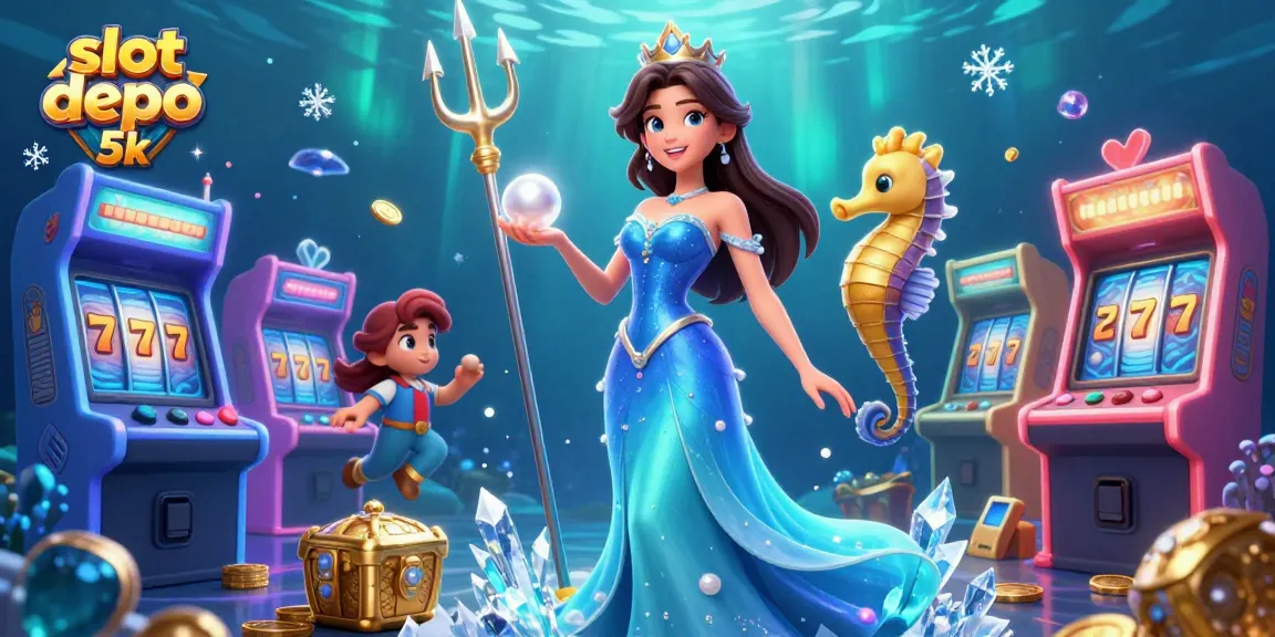 Engage in the vibrant world of slot depo 5k with colorful characters and arcade games.