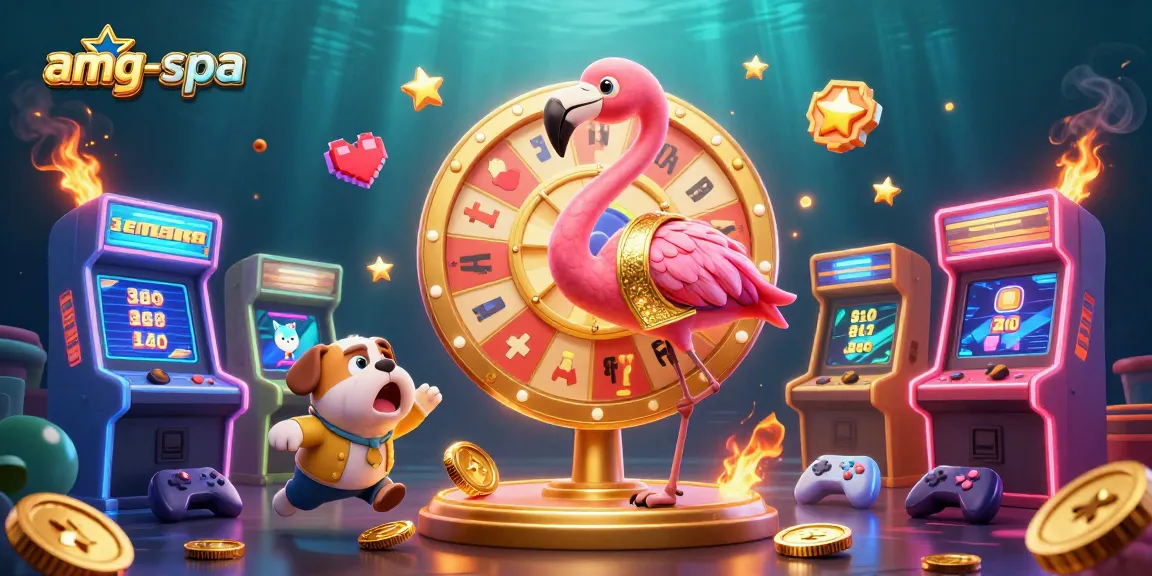 Experience thrilling wins at amg-spa with a vibrant prize wheel and excited players, showcasing casino action.