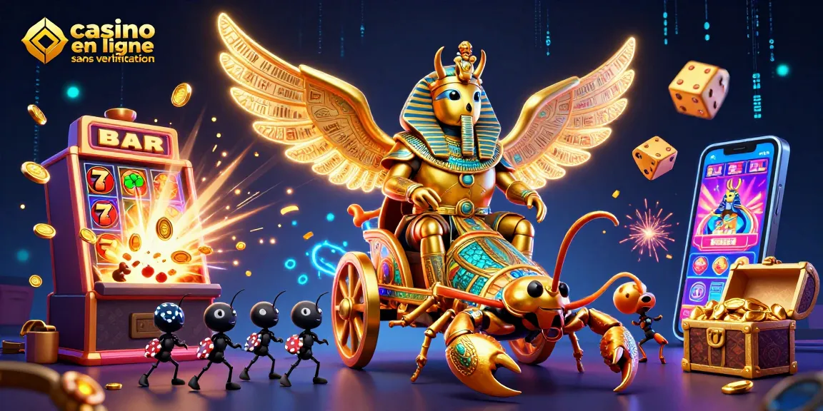 Jouez à des jeux dans un casino en ligne sans vérification avec un scarabée en armure et un jackpot incroyable.
